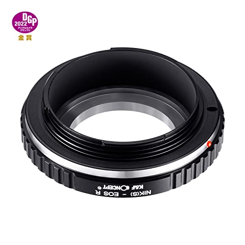 K&F Concept Lens Mount Adapter NIK(S)-EOS R Manual Focus Compatible with Nikon(S) Lens to Canon EOS R Mount Camera Body