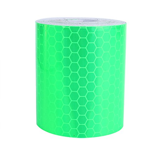Yosoo Green Reflective Safety Tape, 5cm x PVC Conspicuity Tape, Waterproof High Visibility Hazard Warning for Construction Zones Roadside Alerts