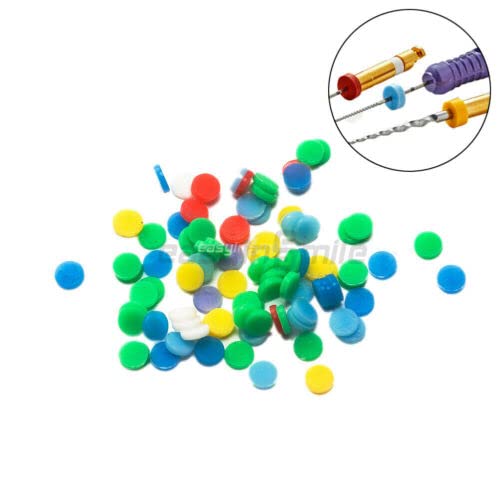 [Australia - AusPower] - Dental Endo Stops Endodontic Silicone Counting Stopper Endo File Stop Dispenser Multicolor 