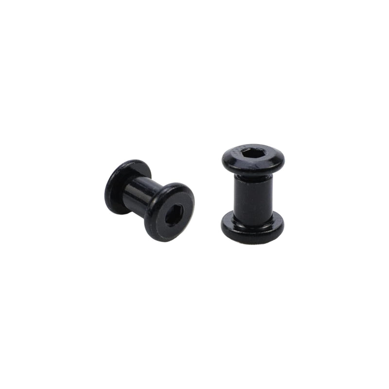 [Australia - AusPower] - Oedema 20 PCS M6×8mm Barrel Nuts and Bolts Stainless Steel Binding Post Screws Black Chicago Screws with Hex Wrench for Furniture Bed Cupboard M6×8mm, 8×10mm 
