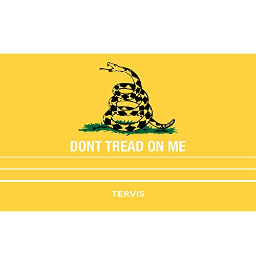 Tervis Traveler Gadsden Flag Don't Tread On Me Triple Walled Insulated Tumbler Travel Cup Keeps Drinks Cold & Hot, 20oz, Stainless Steel