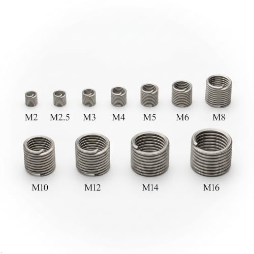 XunLiu 20-piece 7/16-14 UNC 3D helical threaded inserts in 304 stainless steel