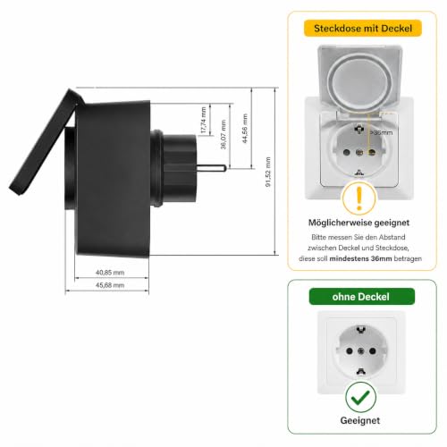 Tapo P410M WiFi Outdoor Socket, Smart Home Plug with Electricity Meter, IP54, Works with Alexa, Google Assistant, Siri, SmartThings & Matter, Remote Control, Schedule, 2.4 GHz WiFi, 3680W/16A
