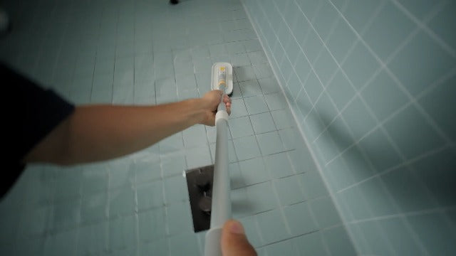 Joseph Joseph CleanTech Detail Cleaning Set, Tile Scrubber & Detail Brush, V-Shaped Bristles for Grout, Non-Slip Handles