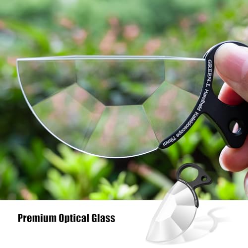 GREEN.L 100mm Handheld Kaleidoscope Filter Prism Lens, Optical Glass Creative Effect Filter for Phone DSLR Camera, with Pouch