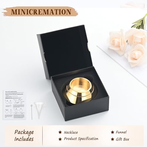 Minicremation Cremation Urn for Human Ashes Stainless Steel Candle Ash Holder Keepsake Urn for Ashes Candlestick Mini Funeral Urns for Pet Ashes (Gold) Gold