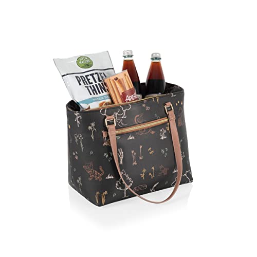 PICNIC TIME unisex-adult Uptown Cooler Tote Bag, Insulated Purse Lunch Bag for Her, Beach Bag Soft Cooler 14.37 x 7.28 x 10.63 Disney Winnie the Pooh - Black
