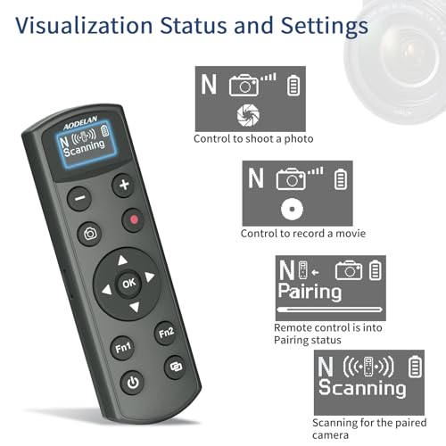 Rechargeable Shutter Release for Nikon Wireless Camera Remote Control Upgrade Black for Nikon