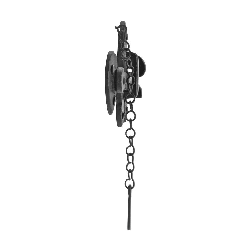 Renovators Supply Bathroom Door Lock Latch 8 in. Black Iron Lock Heart Thumb Gate Latch with Mounting Hardware Pack of 1 Black 6.75"