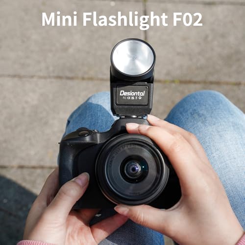 F02 Mini Camera Flash for Canon Nikon Sony Fujifilm and Other SLR Digital Cameras and Digital Cameras with Single Contact Hot Shoe