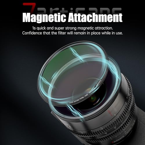 7artisans Nano Magnetic Filter UV Filter ND Light Reduction Filter/CPL Polarization Filter/GND Gradient Filter/Black Mist 1/4 Portrait Photography Filter Suitable for Lens(77mm MRCUV) 77mm Magnetic MRCUV