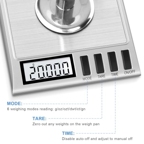 Fuzion silver digital milligram scale, 50g capacity with 0.001g precision and accessories