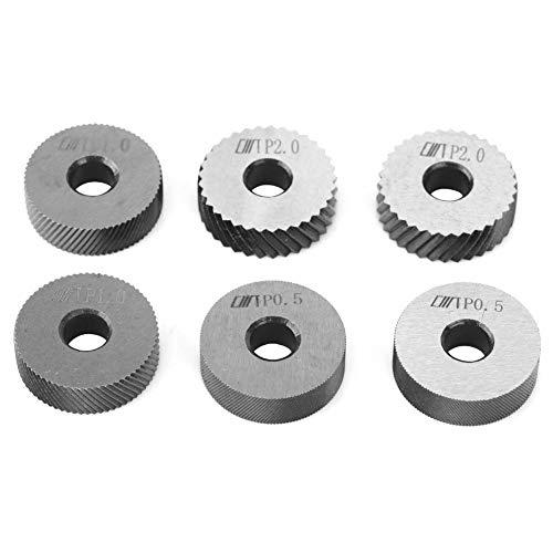 7pcs Steel Knurling Tool 0.5/1/2mm Diagonal Double Wheel Linear Knurling Set Lathe Cutting Machine