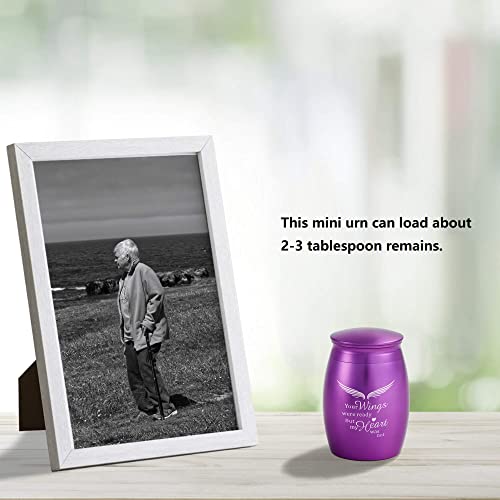 Mini Keepsake Urn for Adult Ashes Female/Mom/Women/Grandma Purple