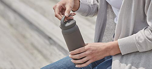 KINTO 21096 Dayoff Tumbler, 16.9 fl oz (500 ml), Dark Gray, Double Wall Vacuum Construction, Thermal and Cold Insulation, Water Bottle gray (dark gray) Single Item