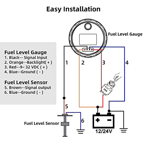 KAOLALI Fuel Level Sensor, 0–190 ohm 150 mm–1000 mm Water Sensors, Fuel Receiver Unit for Cars and Boats (225 mm) 225MM