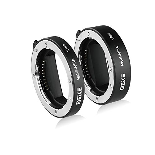 Meike S-AF3A Auto Focus Macro Extension Tube Set for Sony E/FE Mount Camera Mk-s-af3a