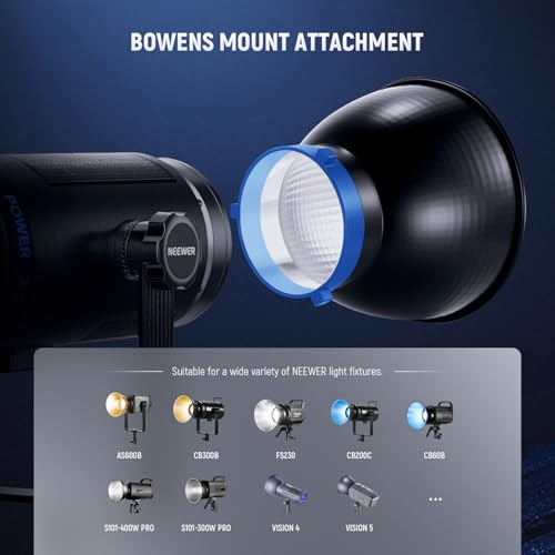 NEEWER RF1 7''/18cm Fish Scale Pattern Standard Reflector Diffuser with Bowens Mount for NEEWER CB300B, CB100C, FS230, Vision 4, Vision 5, S101-400W Pro, Q4 Studio Flash & LED Video Light