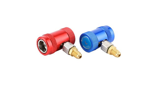 R1234Yf Adapter, Professional Quick Couplings, Air Conditioning Service Port Adapter, Fits R1234Yf Refrigerant, R1234Yf to R134A Adapter Quick Couplings