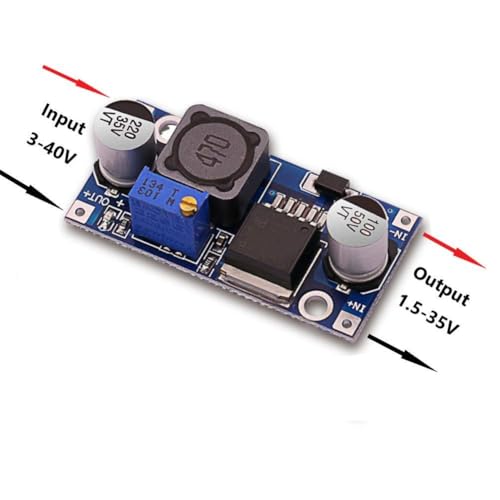 Hailege 5pcs 3A DC-DC Step Down Buck Power Module Power Controller Power Conversion Module 24V to 12V 5V 3V Adjustable