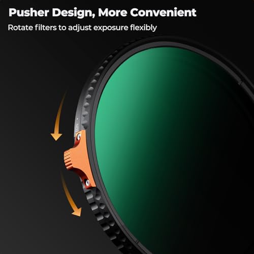 K&F CONCEPT 49mm Side Lever Variable ND Lens Filter ND2-400 (1-9 Stops)
