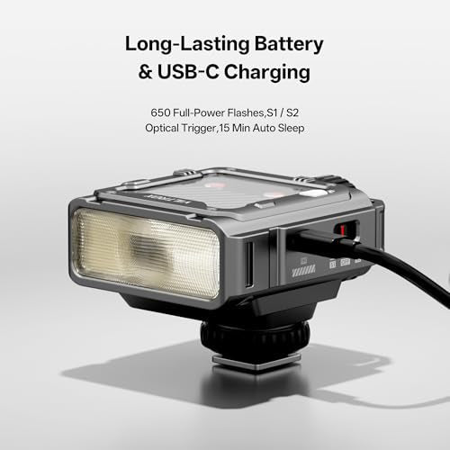 VILTROX Spark Z3 TTL Mini Camera Flash for Nikon, Gray