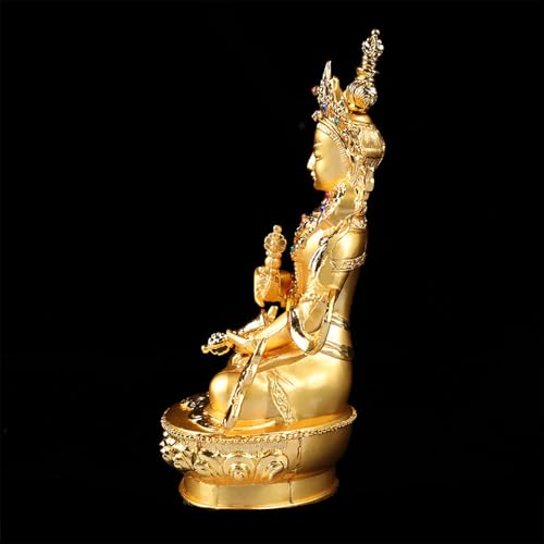 Vajrasattva 14.5cm Gold Buddha Alloy Metal Buddhist Sculpture Suppliers Home/Office Decorate Statue Craft Antique