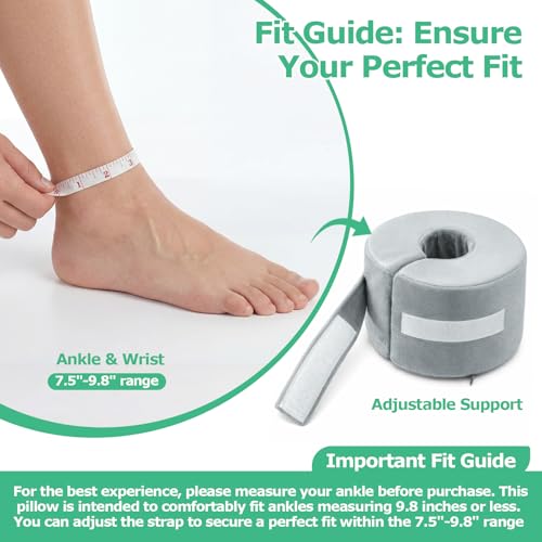 Ryfinvse foot elevation pillow made of high-density foam, designed for ankle and leg support, shown in a natural resting position.