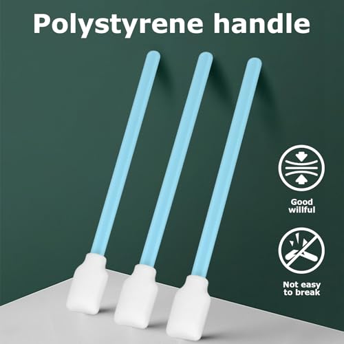 Foam Cleaning Swab Sticks, Dust-Free Cleaning Sponge Tip Swabs Printer Heads, Scanners, Camera Lenses, Chip Hard Disk Industries, Optical Lenses and Optical Equipment (200) 200