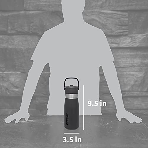 Stanley IceFlow Flip Straw Water Bottle 27 oz | Built-In Straw for Travel and Sports | Lightweight and Leak Resistant | Insulated Stainless Steel | BPA-Free | Charcoal