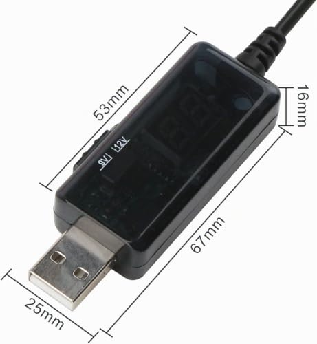 RUNCCI-YUN USB Boost Converter Cable DC 5V to 9V 12V USB Step-up Power Supply Adapter Cable to DC 5.5 x 2.1 mm 3.5 x 1.35 mm Power Voltage Boost Converter