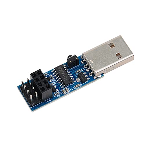 USB to ESP8266 Adapter Module ESP-01 Prog ESP-01S Programming Downloader CH340C Driver with Reset Button, Easy to Use, Pack of 2 Black