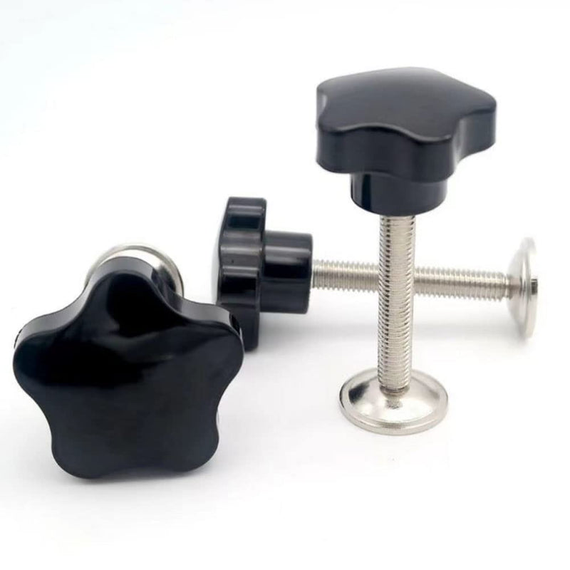 [Australia - AusPower] - Star Handle Hand Screw with Pressure Plate Used Thread Clamping Knob Quick Removal Replacement Parts with Nuts and Washers Stainless Steel Five Star Knobs Assortment Kit ?(M10*80mm) M10*80mm 