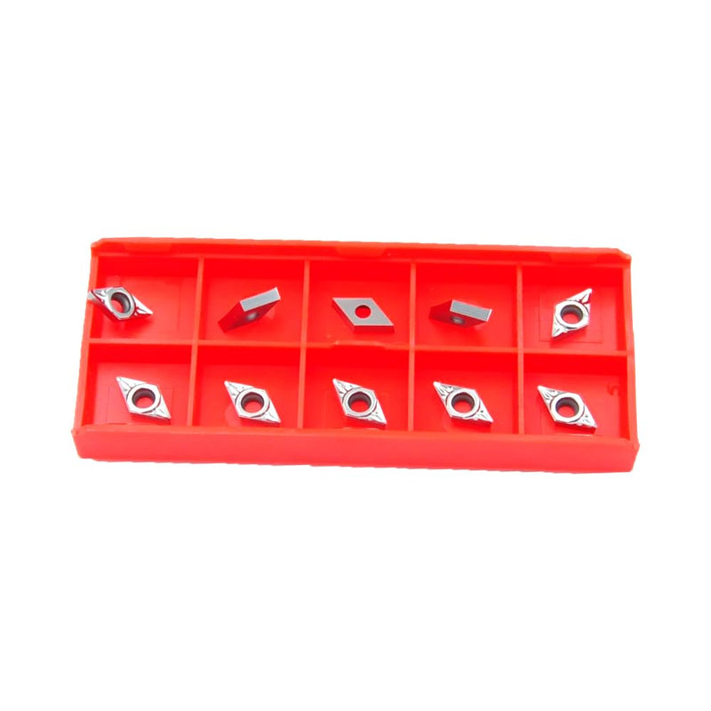 [Australia - AusPower] - Hopson Tools DCGT070204-ALU Indexable Inserts, HM Indexable Inserts for Machining Aluminium or Non-ferrous Metals (Pack of 10) DCGT070204-AL 
