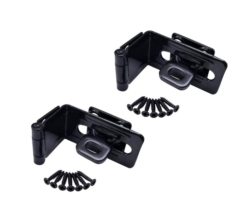 [Australia - AusPower] - QCAA 90 Degree Angle HASP and Swivel Staple, 4-1/2", Steel, Black, 2 Pack, Made in Taiwan 2pack 