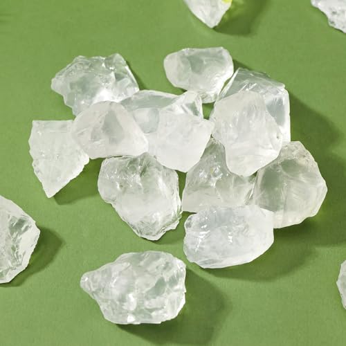 Apengshi Clear Quartz Raw Crystals 2PCS Natural Rough Rocks Healing Crystal and Stones DIY Raw Stones Meditation Fountain Garden Home Decor