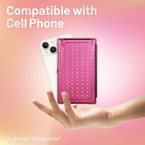 Digital Pocket Scale, Mini Scales, 0.01g x 500g, Jewely Scale, Gram and oz 6 Units, Tare, Accurate Jewellery Scales (Pink) Pink