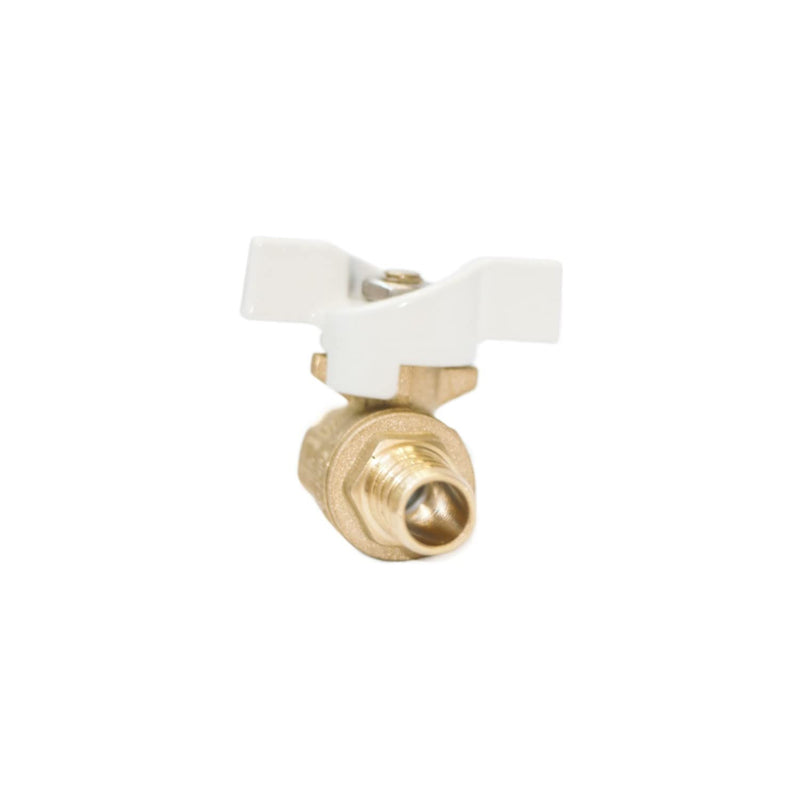 [Australia - AusPower] - 1/2-in Brass Pex Ball Valve, 1/4 Turn Pex Shut Off Valve with White T-handle,1/2" Mini Brass Pex Barb Valve for Pex Tubing for Hot or Cold Water- (2-Pack) 2 