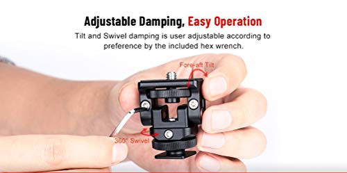 Sunwayfoto HB-03 Shoe Mount Tilt Head w Adjustable Tension Multi-Purpose Sunway