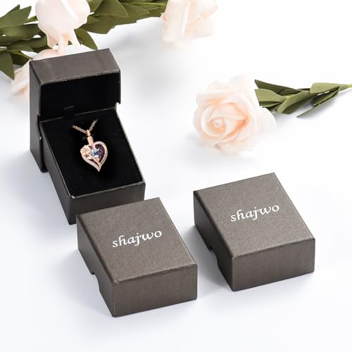shajwo Rose Flower Heart Cremation Jewelry Rose gold-purple