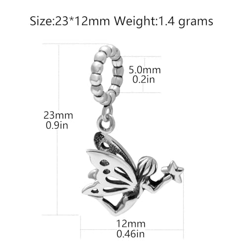 Wish Angel Charm 925 Sterling Silver Butterfly Fairy Bead Holding Star Hope Lucky Pendant for Pandora Charm Bracelet