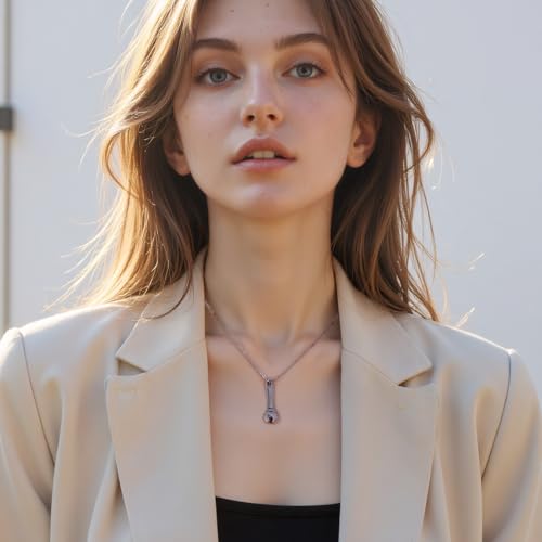 Wrench Cremation Jewelry for Ashes Pendant Urn Necklace with Mini Keepsake Urn Memorial Ashes Jewelry Silver-Always In My Heart