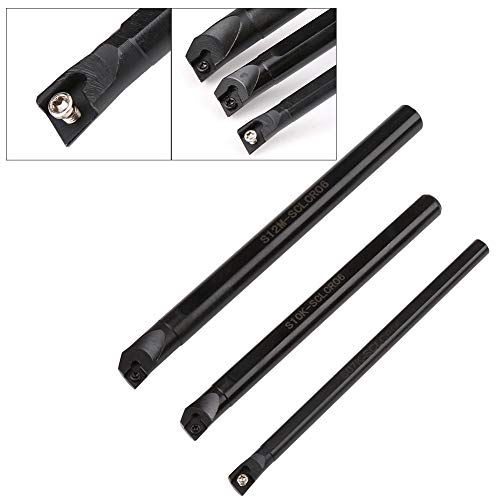 Akozon CNC lathe boring bar holder with CCMT0602 inserts and wrenches for internal turning