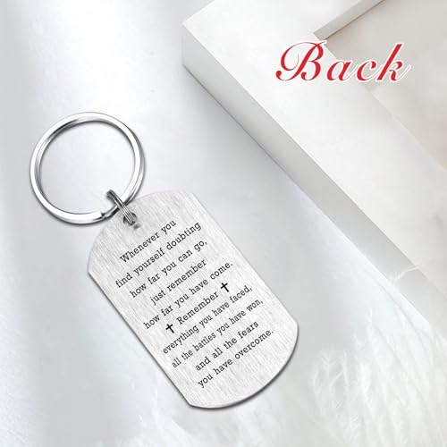 HYHYDHP St. Jude Prayer Keychain for Men Women - Saint Jude Patron Saint of Hopeless Causes Gifts, Graduation Christmas Religious Gift for Son Daughter Friend