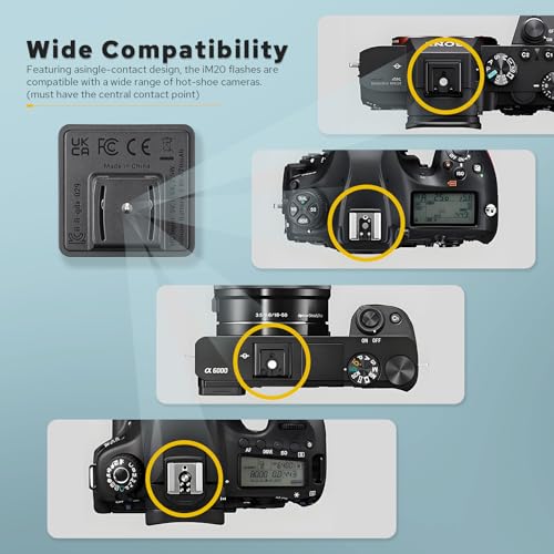 Godox iM20 Mini Flash, USB C Charging Built-in Battery with 5 Levels ower