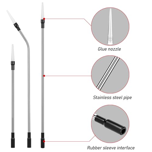 Yanzilongcn professional foam spray gun extension kit, 4-piece tubular adhesive dispenser accessories