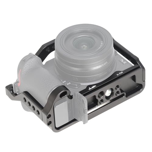 FocusFoto Camera Cage for Nikon Z30 Mirrorless Camera, Aluminium Video Vlogging Rig with Cold Shoe, 1/4"-20 Screw Mount, 3/8"-16 Locating Holes for Arri Grip, Quick Release Plate for Arca-Swiss Tripod