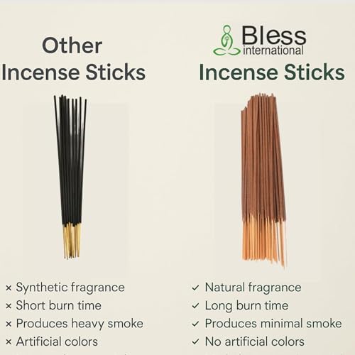 Bless-Organic-Frankincense-and-Myrrh 100%-Natural-Handmade-Incense-Sticks Frankincense & Myrrh 100 Sticks (5.25 OZ/150 GM)
