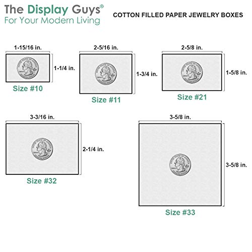 TheDisplayGuys 100 Cardboard Jewelry Gift Boxes with Inserts - Turquoise Pearl Teal 2.62x1.62x1 Inch (Pack of 100) 2.6" x 1.6" x 1.0" (#21)