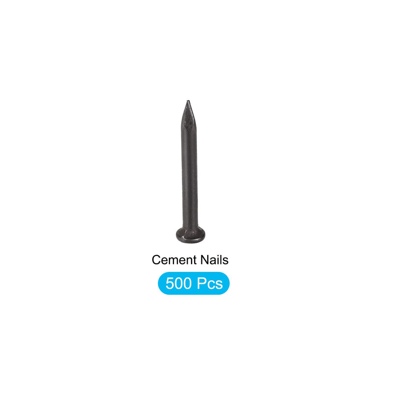 [Australia - AusPower] - Wall Cement Nails (2x20mm) 500pcs, Carbon Steel Hardware Nails - for House Maintenance DIY Woodworking, Black 